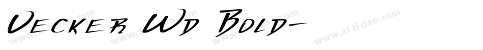Vecker Wd Bold字体转换